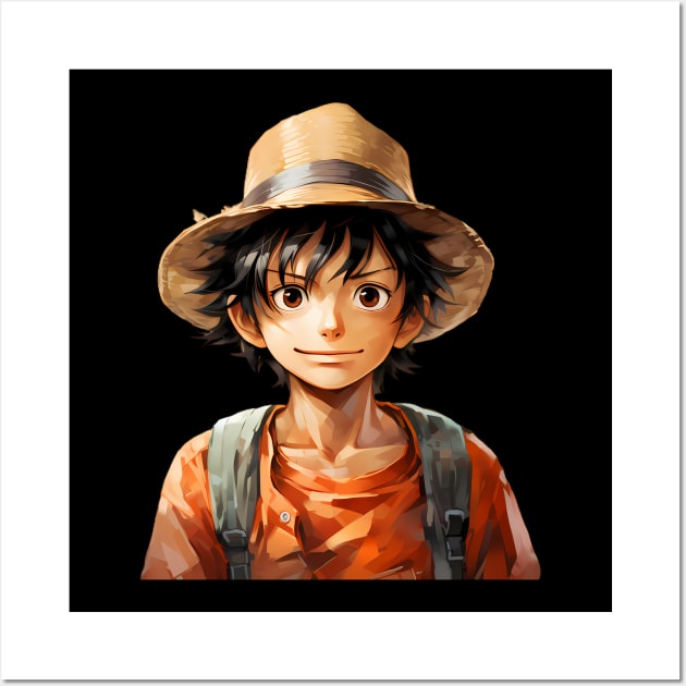 Reimagined Monkey D. Luffy from One Piece.png Wall Art by Keciu's Shop